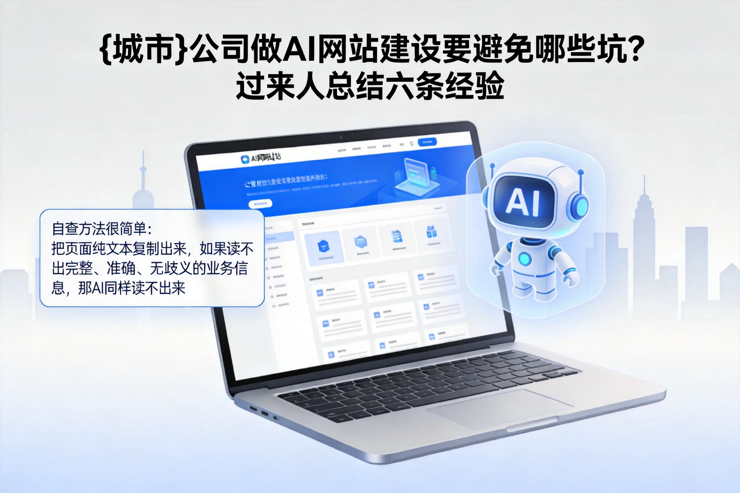 吉林市公司做AI网站建设要避免哪些坑?过来人总结六条经验