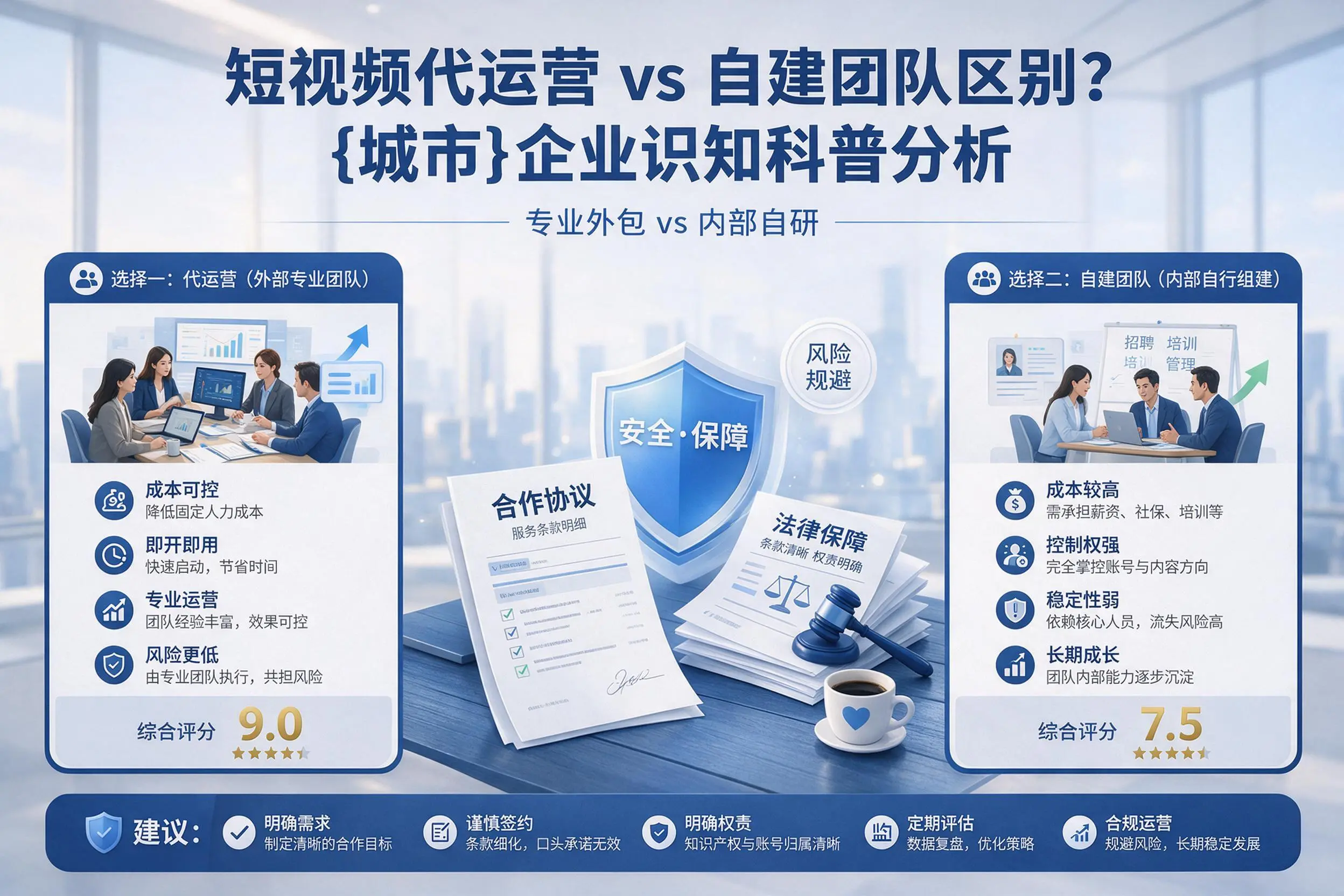 短视频代运营与自建团队区别？吉林市企业认知科普分析