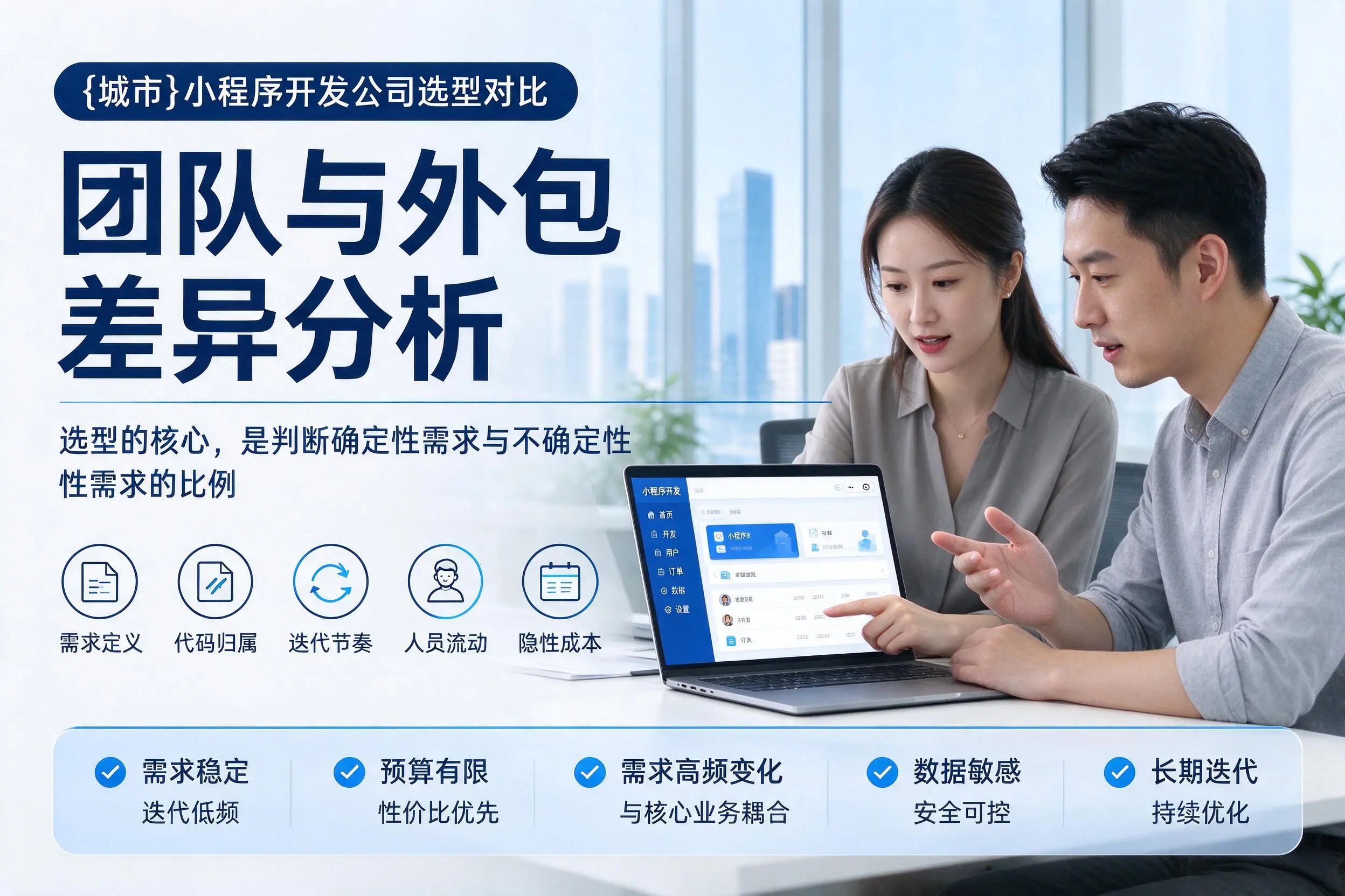 吉林市小程序开发公司选型对比:团队与外包差异分析