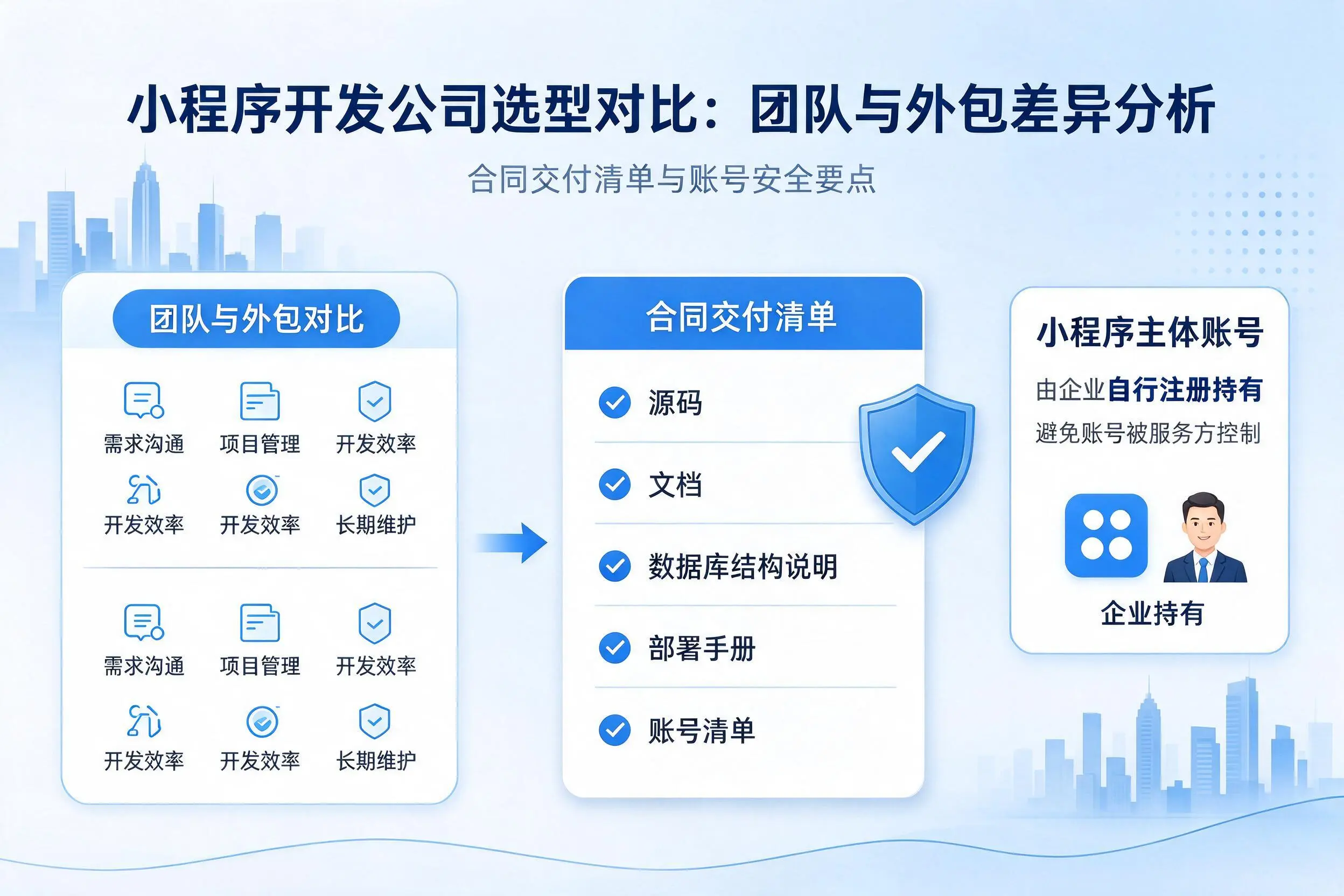 吉林市小程序开发公司选型对比:团队与外包差异分析