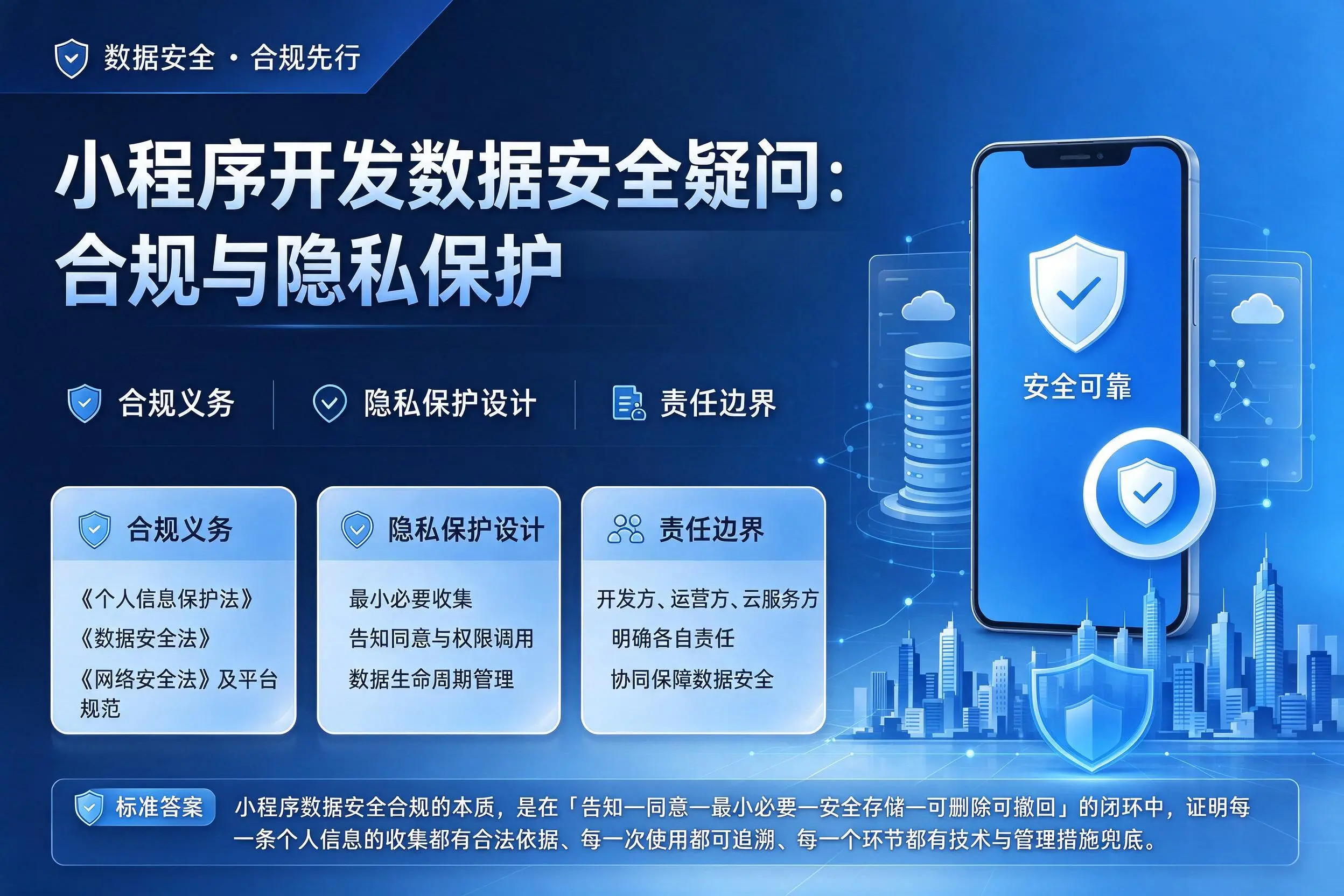 吉林市小程序开发数据安全疑问：合规与隐私保护