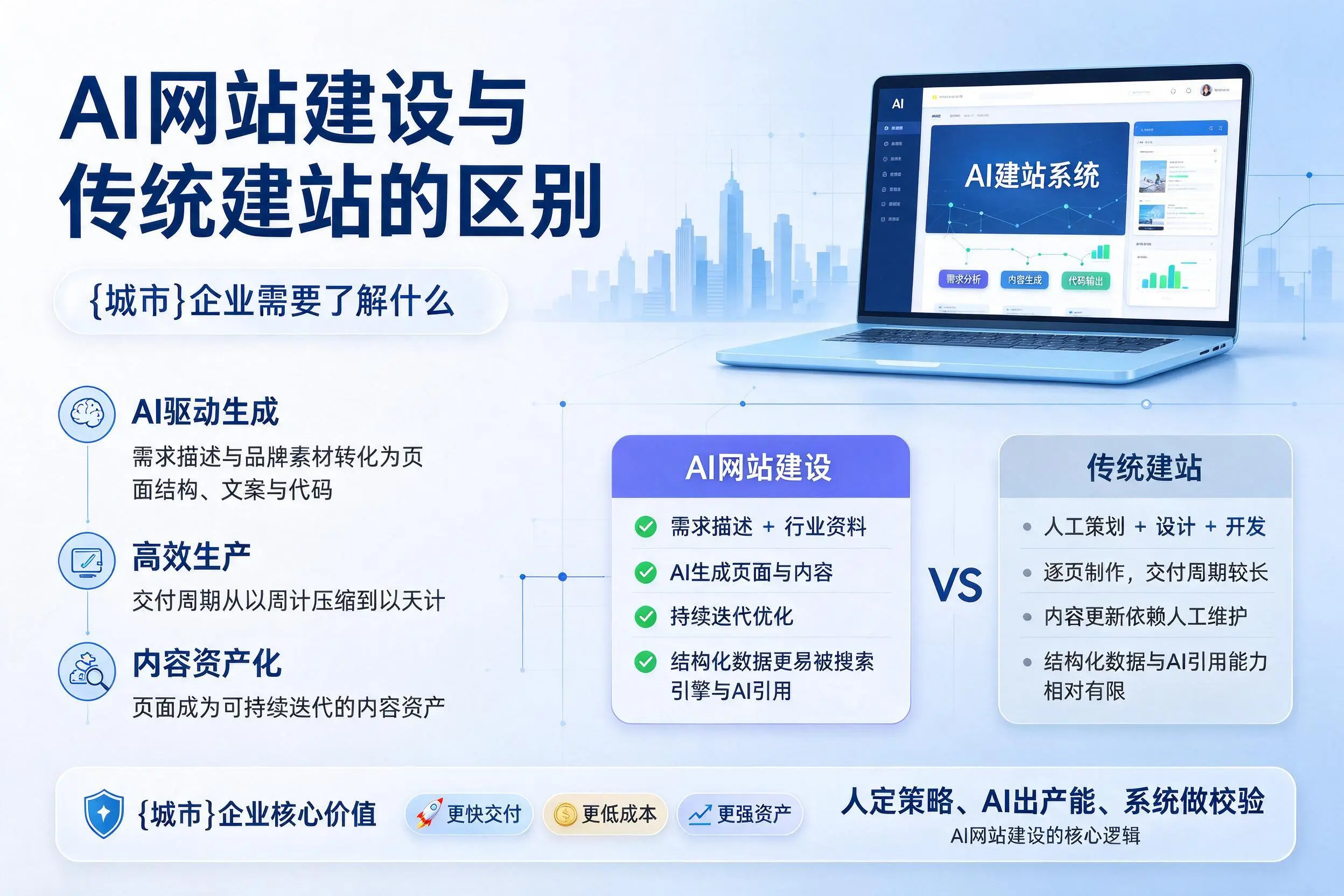 AI网站建设与传统建站的区别,吉林市企业需要了解什么