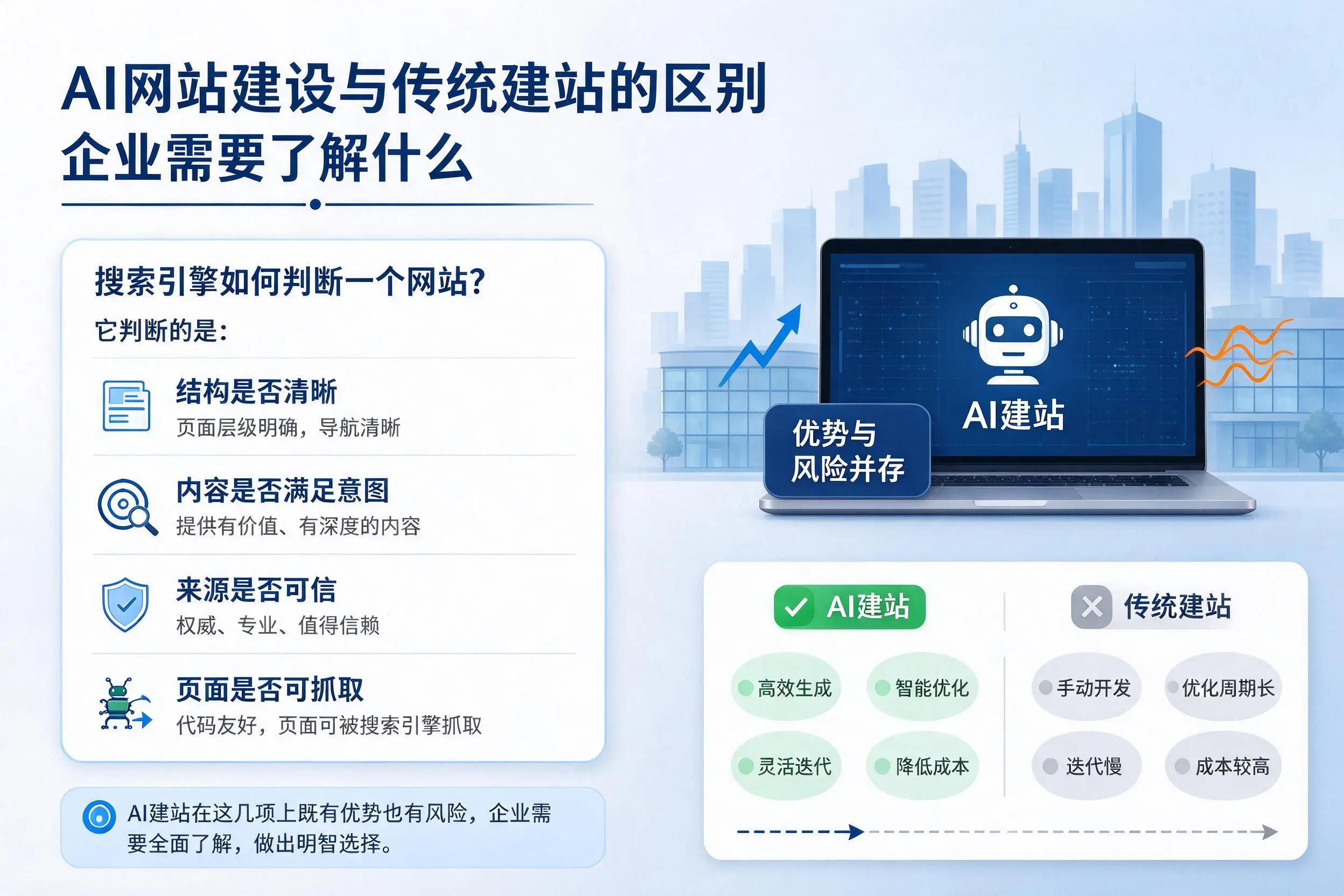 AI网站建设与传统建站的区别,吉林市企业需要了解什么