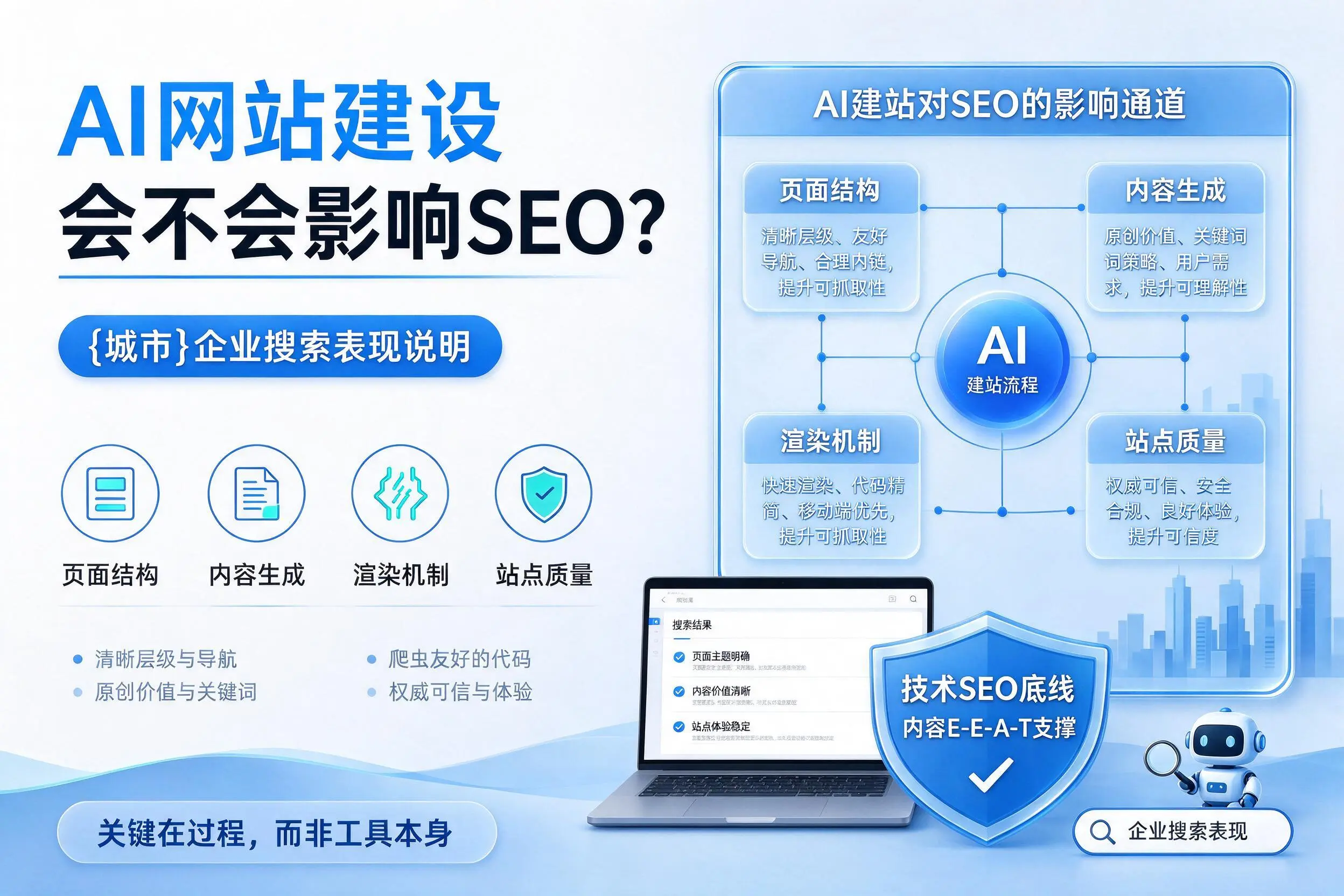 AI网站建设会不会影响SEO？吉林市企业搜索表现说明