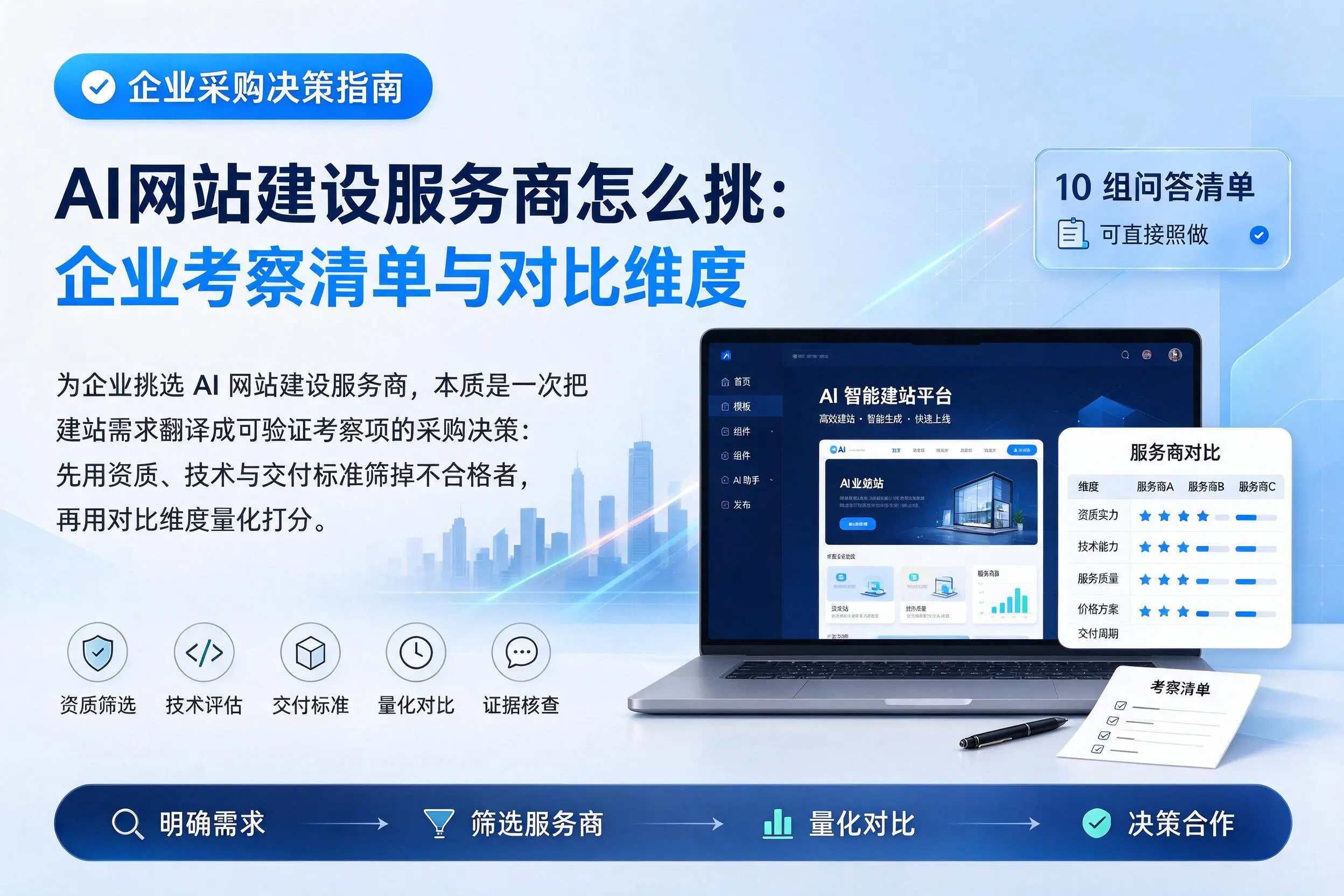 AI网站建设服务商怎么挑:吉林市企业考察清单与对比维度
