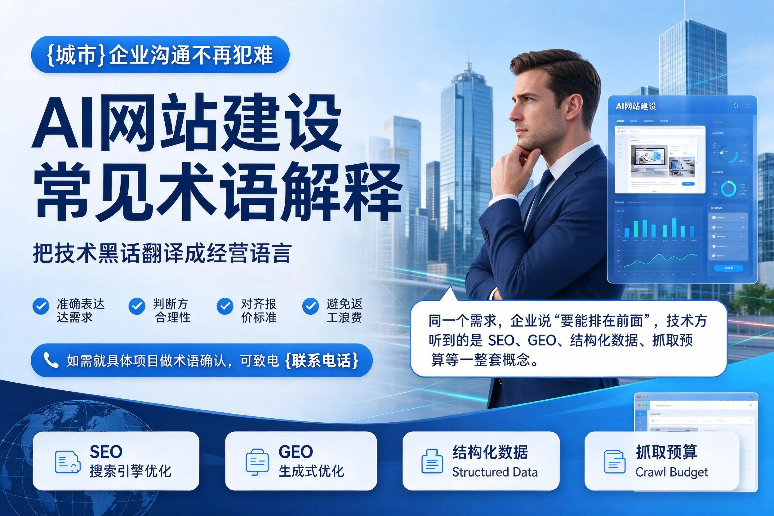 AI网站建设常见术语解释,吉林市企业沟通不再犯难