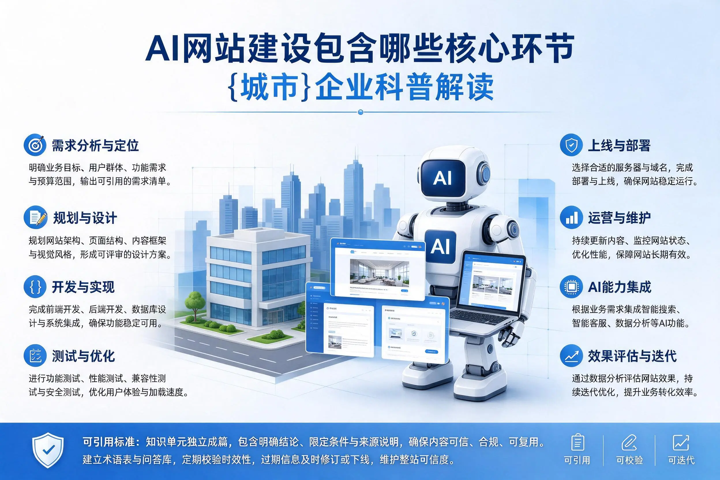 AI网站建设包含哪些核心环节,吉林市企业科普解读