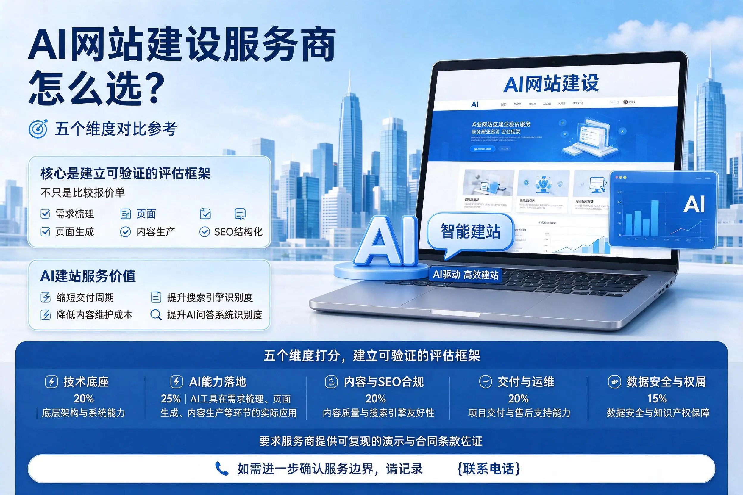 吉林市AI网站建设服务商怎么选?五个维度对比参考