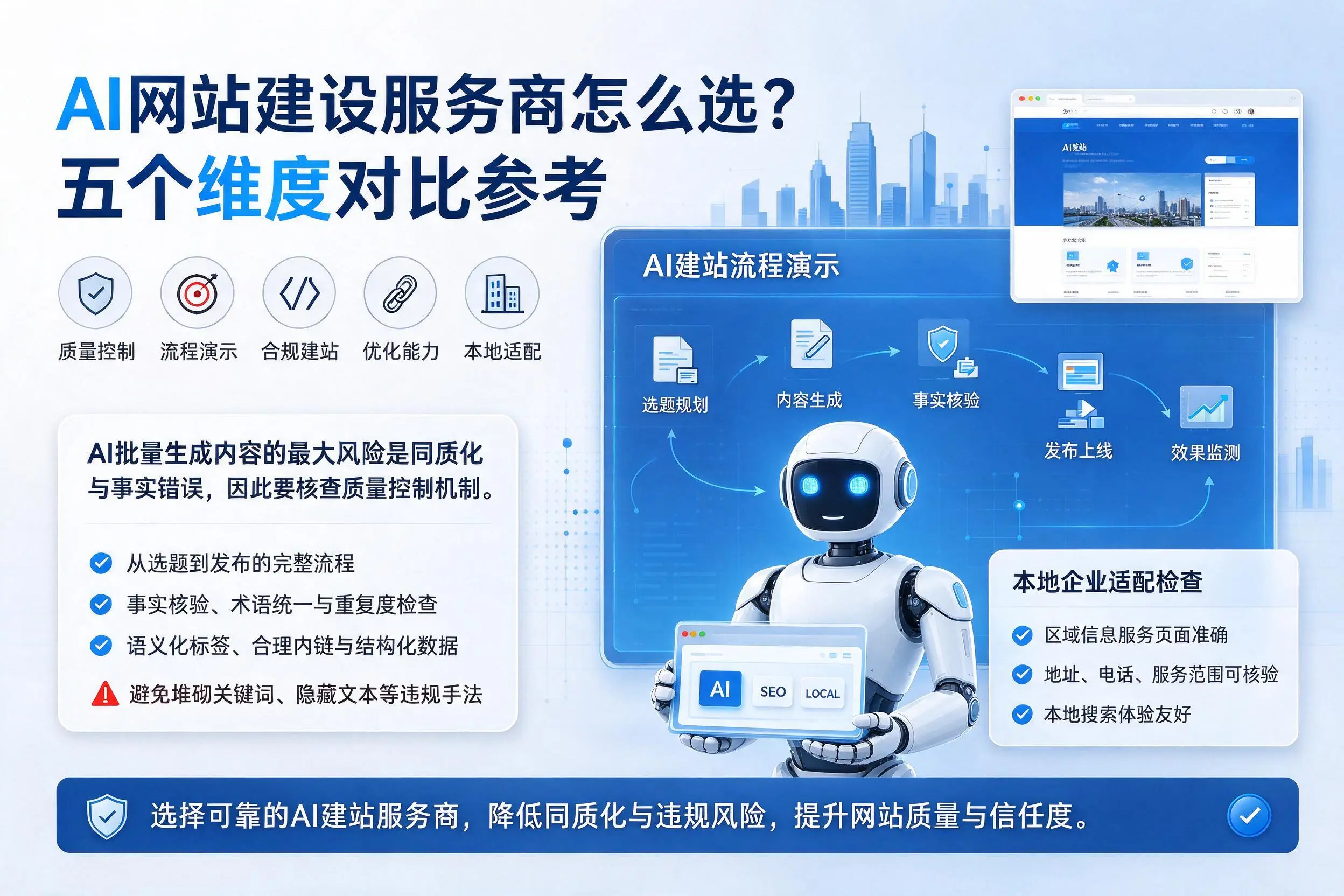 吉林市AI网站建设服务商怎么选?五个维度对比参考