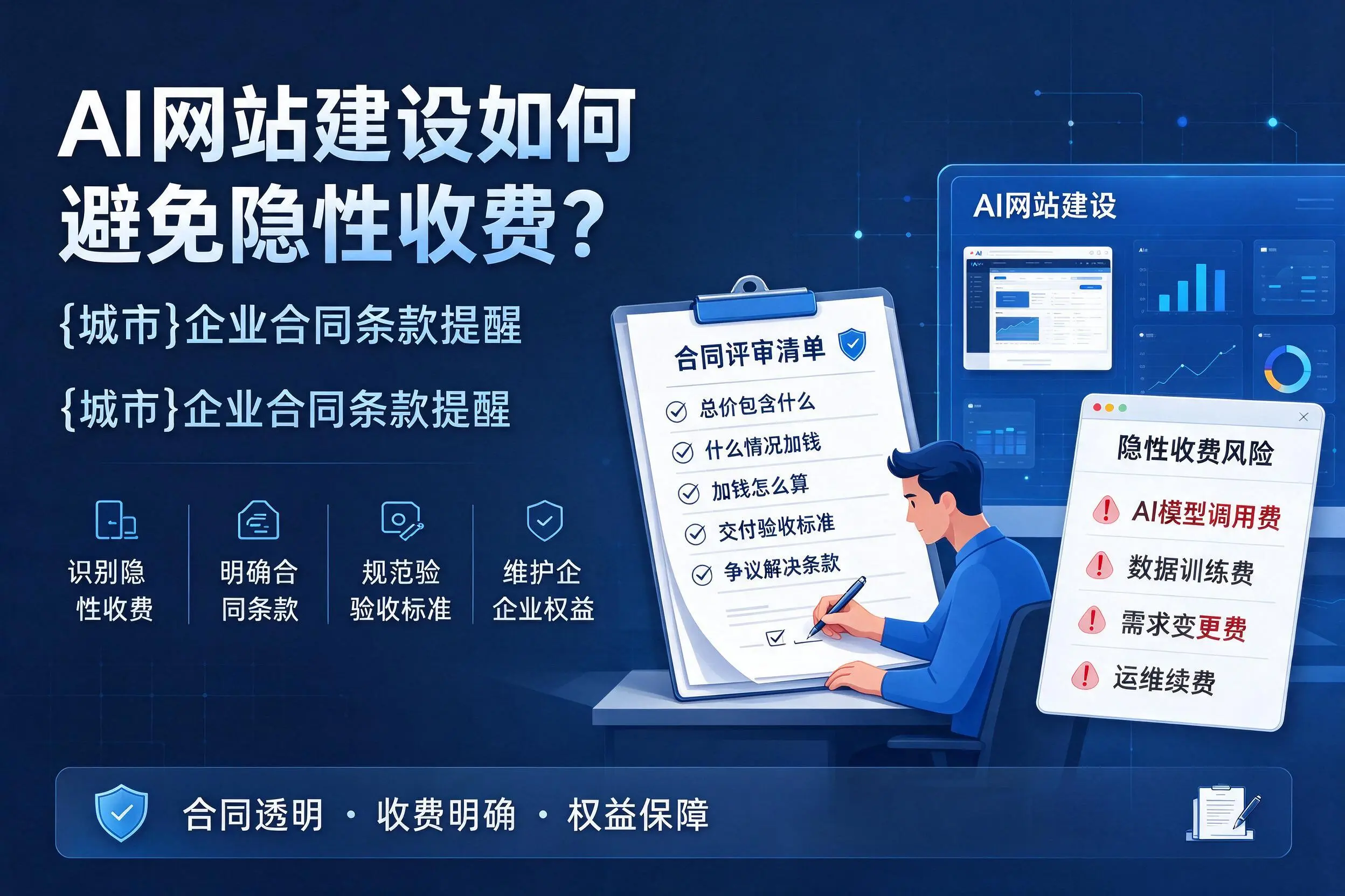AI网站建设如何避免隐性收费?吉林市企业合同条款提醒