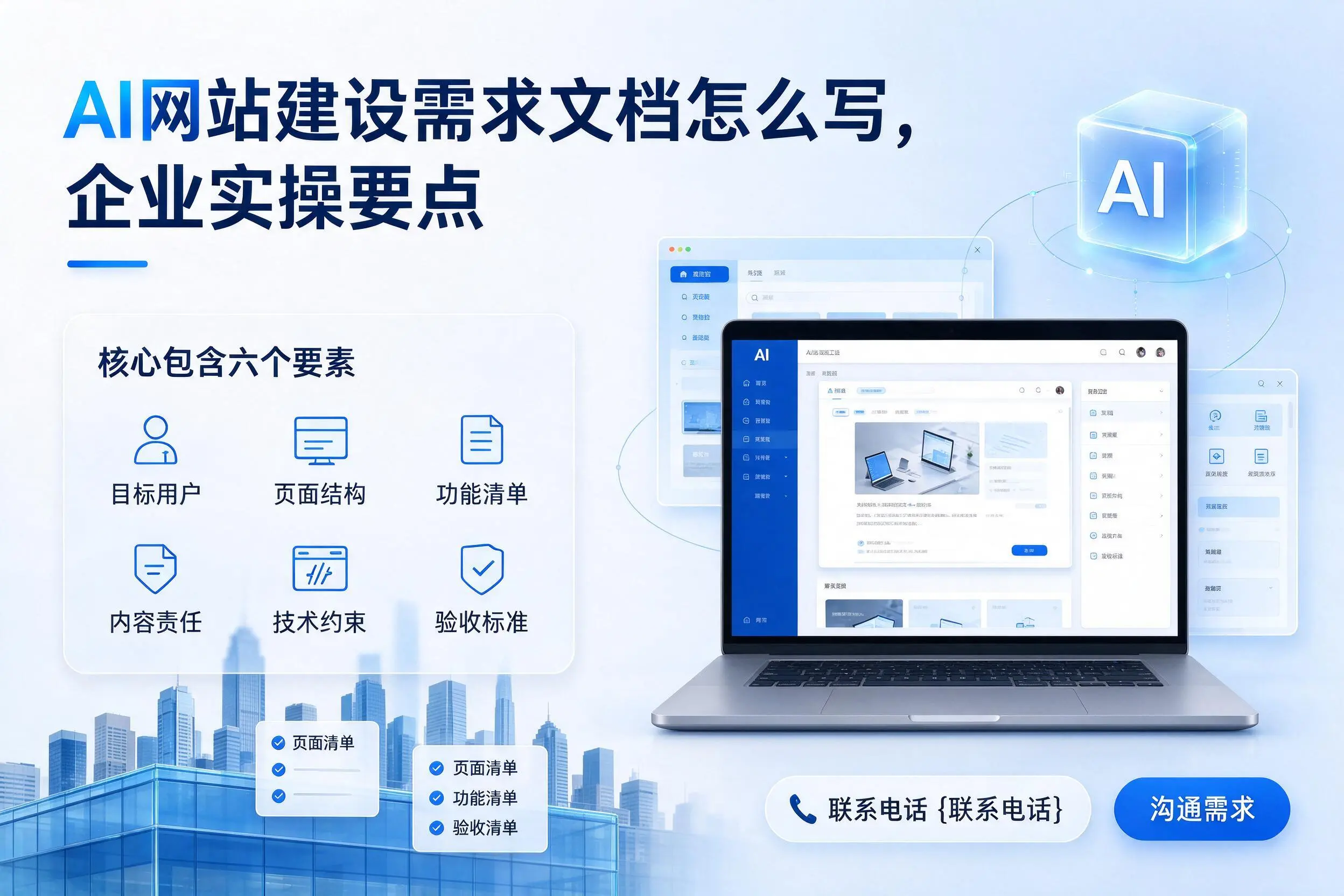 AI网站建设需求文档怎么写,吉林市企业实操要点